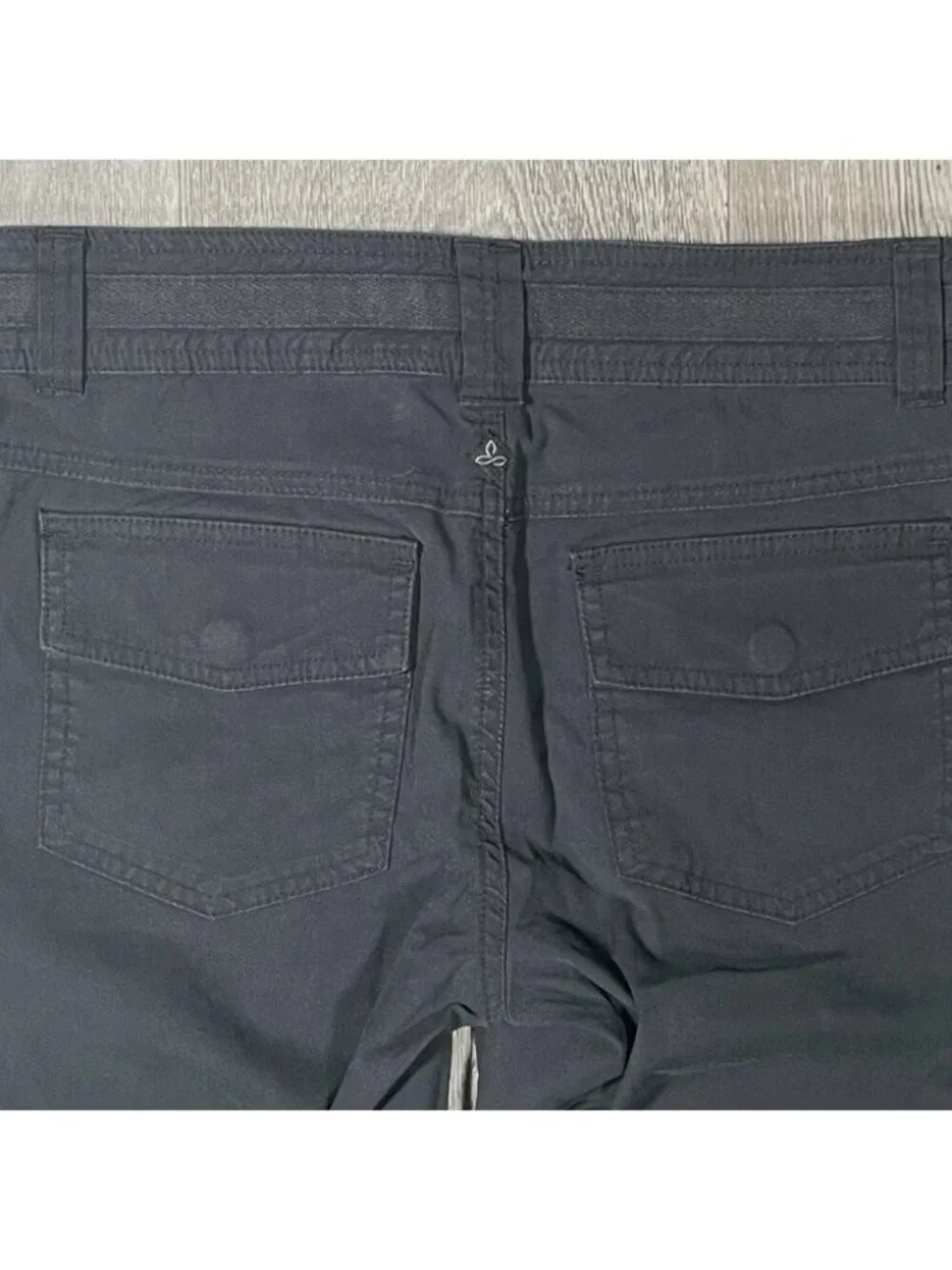 Prana Essex Outdoor Hiking Black Snap Closure Pants - Women Size 2 - Picture 8 of 13